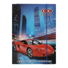 Папка для зошитів DRIVE, картонна, на гумці B5+ (175х240х25мм), KIDS Line