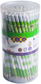 Олівець графітовий TABLE HB з гумкою , туба 100 шт., KIDS Line