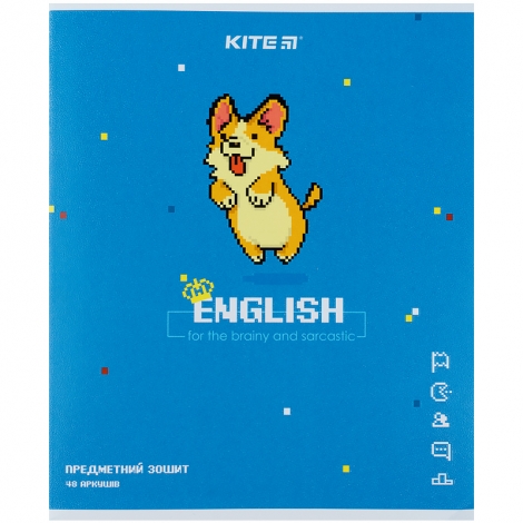 Тетрадь предметная по Английскому языку Kite Pixel А5, 48 листов, линия - №1
