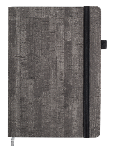 Блокнот деловой Buromax WOOD А5, 96 листов, линия, серый - №1