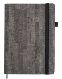 Блокнот деловой Buromax WOOD А5, 96 листов, линия, серый
