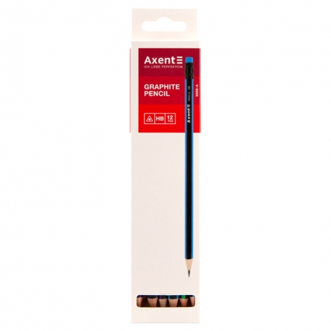 Набор карандашей графитных Axent 9006-А, НВ, 12 шт - №2