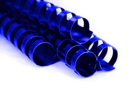 Пластиковая  пружина А4 12мм синяя уп.100шт Premium - №1
