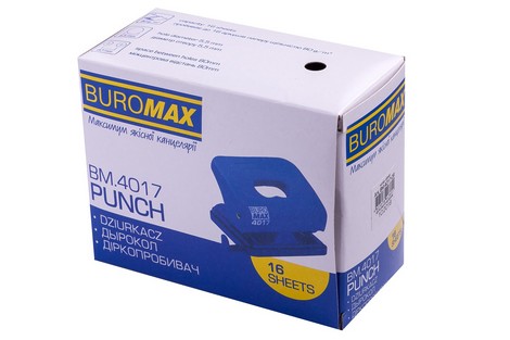 Дырокол Buromax на 16 листов, синий - №3