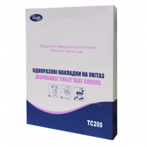 Гигиенические накладки на унитаз, 200 шт., бумажные, белые TISCHA PAPIER - №1