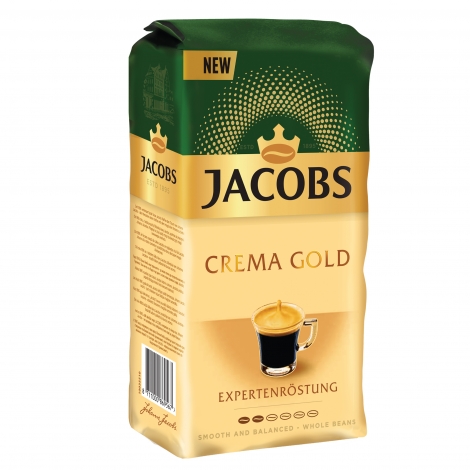 Кофе в зернах Jacobs Crema Gold, 1000г, пакет - №1