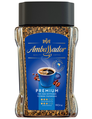 Кофе растворимый 190г*8, ст.б, "Premium", AMBASSADOR - №1