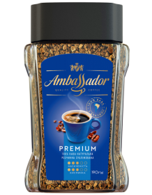 Кофе растворимый 190г*8, ст.б, "Premium", AMBASSADOR