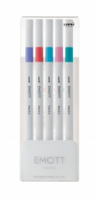 Лайнер uni EMOTT 0.4мм fine line, Candy Pop Color, 5 кольорів
