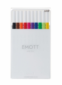 Лайнер uni EMOTT 0.4мм fine line, Standard Color, 10 кольорів