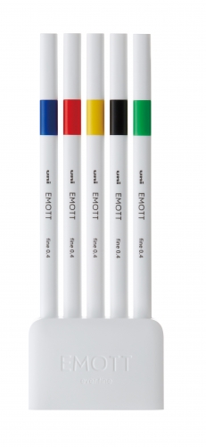 Лайнер uni EMOTT 0.4мм fine line, Vivid Color, 5 цветов - №2