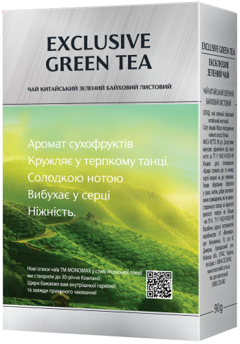 Чай зеленый 90г, лист, EXCLUSIVE GREEN TEA, МОНОМАХ - №1