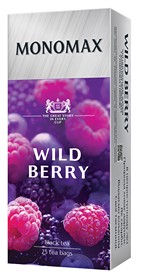 Чай черный 1.5г*25, пакет, WILD BERRY, МОНОМАХ