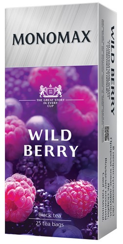 Чай черный 1.5г*25, пакет, WILD BERRY, МОНОМАХ - №1