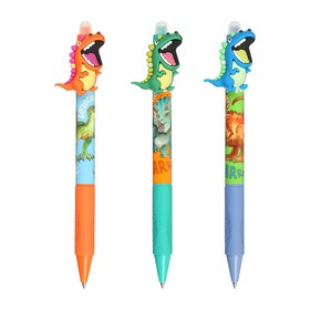 Ручка гелева "Пиши-стирай", 0,5мм, DINO, 36 шт в дисплеї, KIDS Line