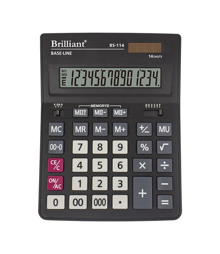Калькулятор Brilliant BS-114, 14 разрядов - №1