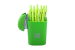 Подставка для ручек пластиковая квадратная Buromax Ruber Touch, зеленая - №4