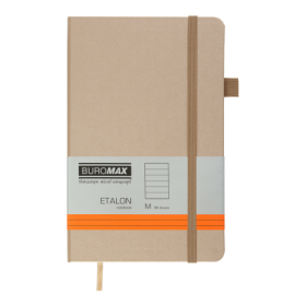 Книга записная Buromax ETALON 12.5х19.5 см, 96 листов, линия, золото