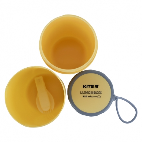 Ланчбокс круглый Kite K23-187-1, 450 мл, желтый - №3