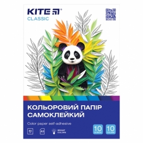 Бумага цветная самоклеющаяся Kite Classic K-294, А5