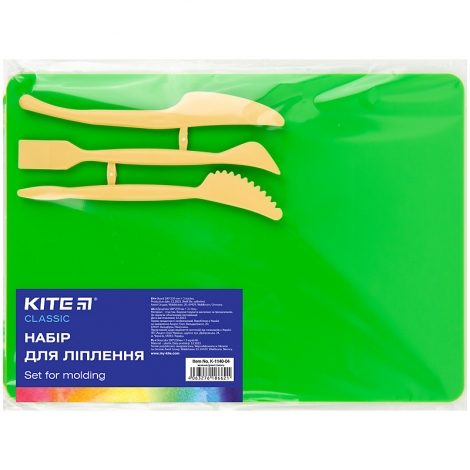 Набор для лепки Kite Classic K-1140-04 (доска + 3 стека), зеленый - №1