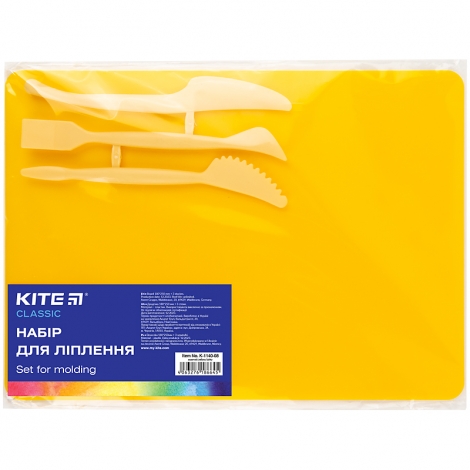 Набор для лепки Kite Classic K-1140-08 (дощечка + 3 стека), желтый - №1