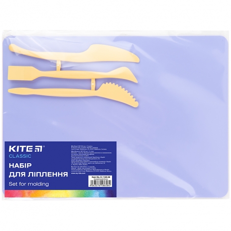 Набор для лепки Kite Classic K-1140-36 (доска + 3 стека), сиреневый. - №1