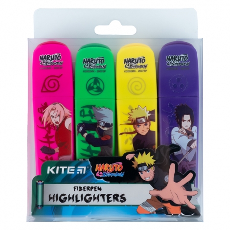 Маркер Highlighter, набор из 4-х цв., Naruto - №2