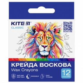 Крейда воскова Kite Classic K-070, 12 кольорів