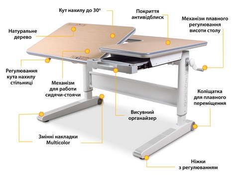 Детский стол Mealux RichWood Multicolor MG - №2