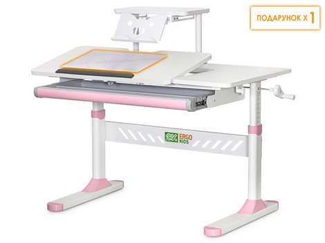 Детский стол ErgoKids TH-310 с полкой S30 Pink - №1