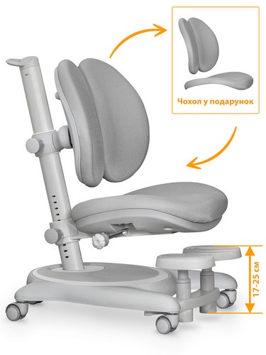 Детское кресло Mealux Ortoback Duo Base Grey - №1