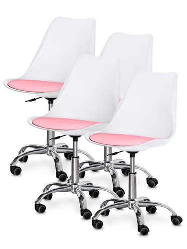 Комплект (4шт) кресло Evo-Kids Capri White / Pink - №1