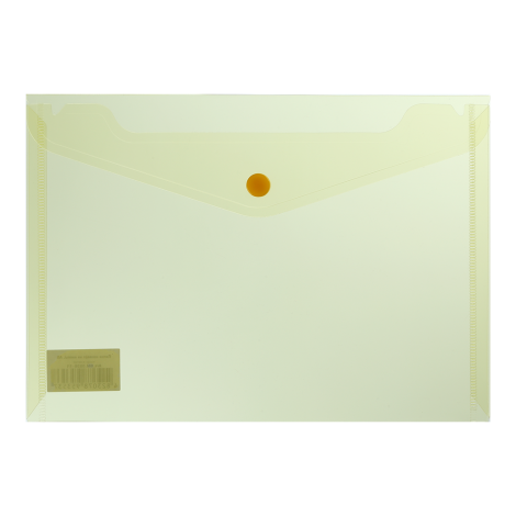 Папка-конверт на кнопке Buromax А5, 170 мкм, желтая - №1