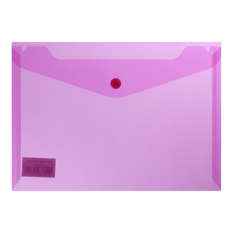 Папка-конверт на кнопке Buromax А5, 170 мкм, розовая - №1