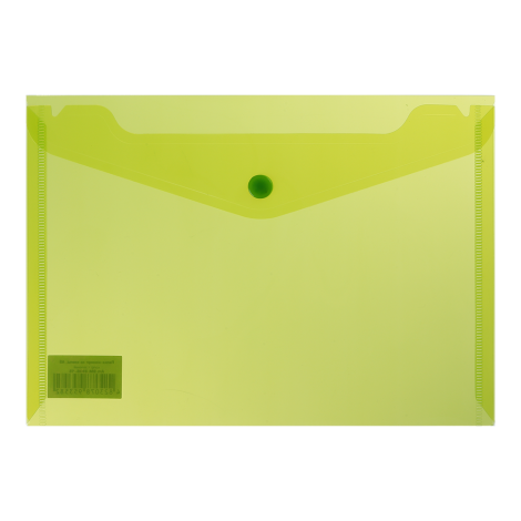 Папка-конверт на кнопке Buromax А5, 170 мкм, салатовая - №1
