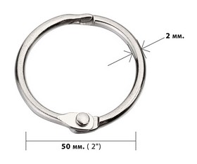 КІЛЬЦЯ МЕТАЛЕВІ 50ММ (2") СРІБЛО, ПАЧ/50ШТ.