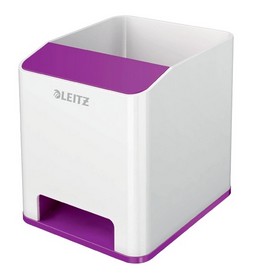 Пластиковая подставка для ручек Leitz WOW квадратная, фиолетовый металлик