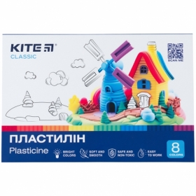 Пластилін восковий Kite Classic K-082, 8 кольорів, 160 г