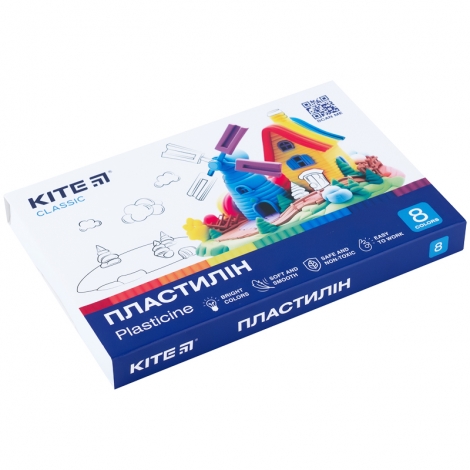 Пластилин восковой Kite Classic K-082, 8 цветов, 160 г - №2