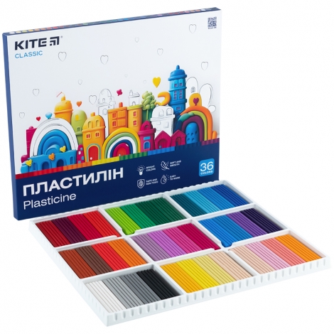 Пластилин восковой Kite Classic K-078, 36 цветов, 720 г - №5