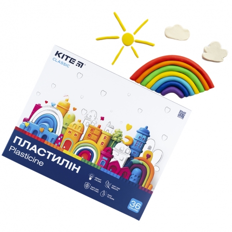 Пластилин восковой Kite Classic K-078, 36 цветов, 720 г - №6