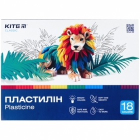 Пластилін восковий Kite Classic K-085, 18 кольорів, 360 г