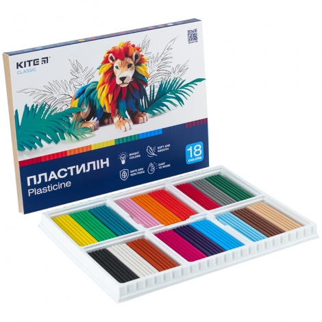 Пластилин восковой Kite Classic K-085, 18 цветов, 360 г - №5