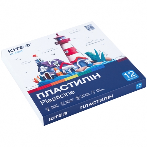 Пластилин восковой Kite Classic K-1086, 12 цветов, 240 г - №2