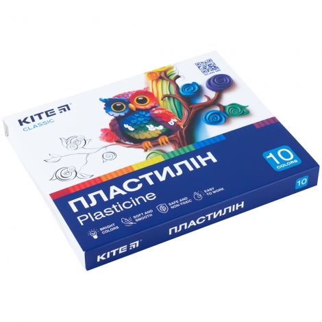 Пластилин восковой Kite Classic K-084, 10 цветов, 200 г - №2