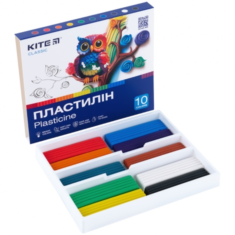 Пластилин восковой Kite Classic K-084, 10 цветов, 200 г - №5