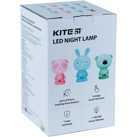 Светильник-ночник LED с аккумулятором Bunny Kite, розовый - №3