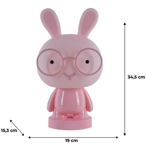 Светильник-ночник LED с аккумулятором Bunny Kite, розовый - №6