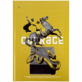 Книга записная А4 Courage, 96л., клет., желтая